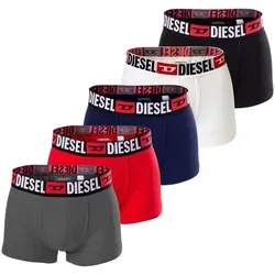 DIESEL Herren Boxershorts 5er Pack - UMBX-DAMIENFIVEPACK - Herrenunterhosen, bequemer elastischer Webgummibund mit DIESEL-Logo, aus weichem Baumwoll-Stretch für hohen Tragekomfort