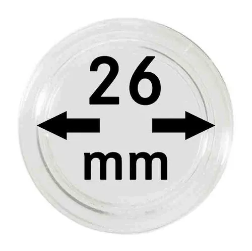 Münzkapseln Münzenkapseln 26 mm für 2 Euro 2250026P Lindner 5 x Pack