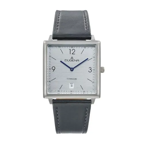 Dugena 4461140 Uhr Mannheim Titan mit Lederband Schwarz von Dugena