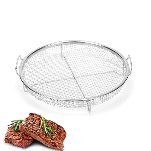 YouXiaor Edelstahl Grillkorb,Mesh Grillkorb Grillgitter Backkorb Grillkorb Backofen Barbecue Mesh Knusperkorb Multifunktion Grillgitter BBQ für Backen von Pommes Frites Keksen Kuchen