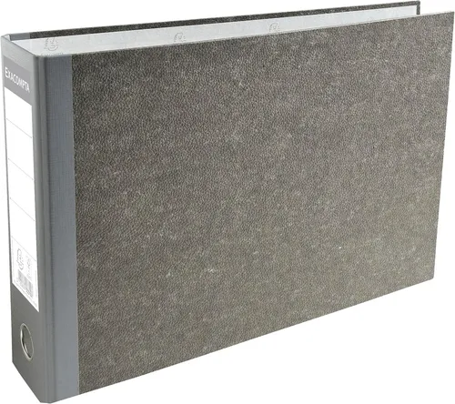 EXACOMPTA Ordner Wolkenmarmor A4 quer 70 mm grau