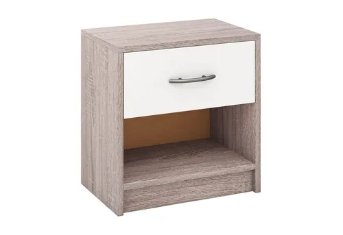 COSTWAY Nachttisch (1-St), Beistelltisch, mit Schublade & offenem Fach, 38,5x28x40,5cm