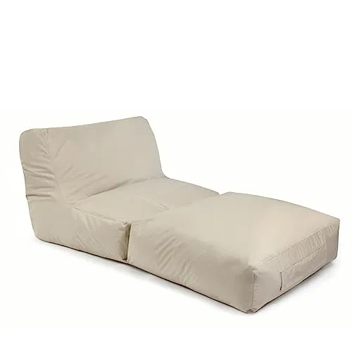 OUTBAG Sitzsack Peak Plus - Wetterfester Outdoor-Sitzsack aus Deutschland, beige - Sitzsäcke, made in Germany, wetterfest und frostsicher, ideal für Garten und Terrasse, mit 750 l Füllvolumen für höchsten Komfort.