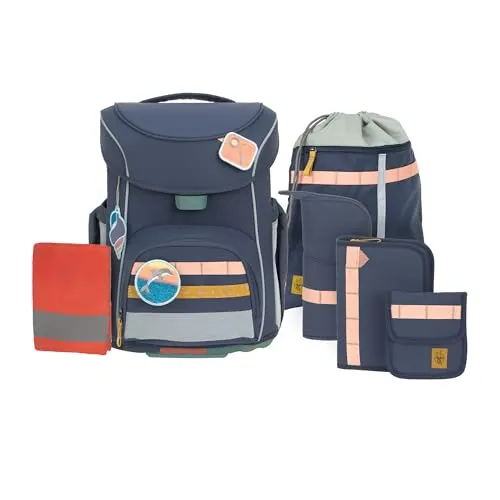 Lässig School Set Slim Unique navy 7-teilig
