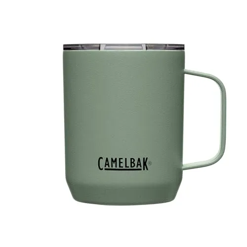 Camelbak Camp Mug Vss 0,35L moss - Robuster Outdoor-Becher aus doppelwandigem, vakuumisoliertem Edelstahl, hält Getränke 6 Stunden kalt und 4 Stunden heiß. Ideal für Abenteuer und unterwegs.