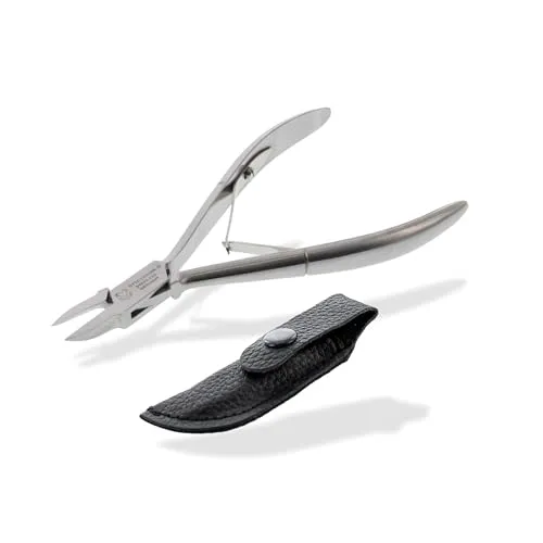Otto Herder Manicure Fußnagelschere aus rostfreiem Edelstahl, Nagelzange 13cm, ideal zur Behandlung von eingewachsenen Zehennägeln, mit Doppelfeder
