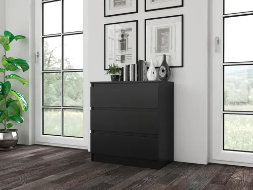 Raumhirsch Furniture Kommode Schwarz 70x75x40 cm