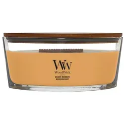 Woodwick Opulent Wood Golden Bourbon Duftkerze in gelb von WoodWick