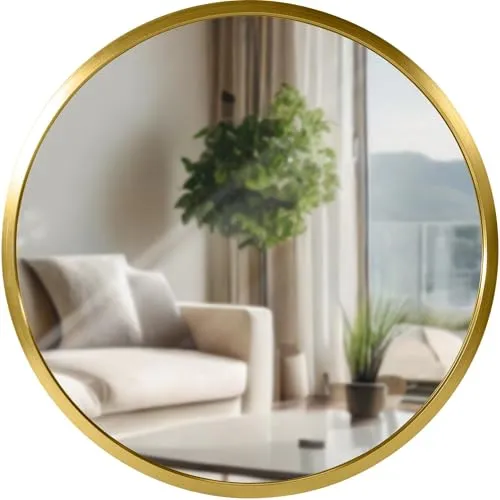 Produktbild CLP Wandspiegel Elsie, Rund, Modern in Gold Glanz