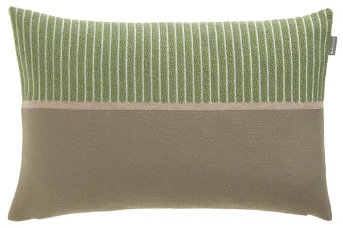 Musterring Kissenhülle MR-Simple grün - Kissenbezug 38x58 cm in hochwertiger Qualität, mit modernem Streifen-Design in Grün, Natur und Beige – ideal für stilvolle Wohntextilien.