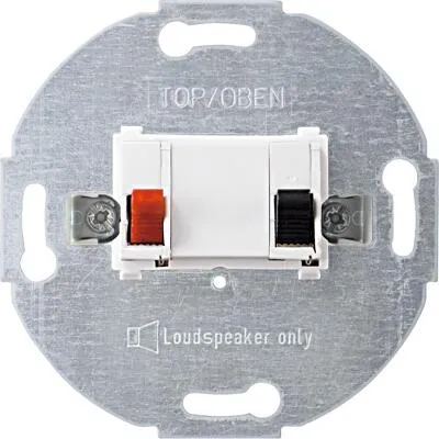 Merten 466919 Lautsprecher-Anschluss-Einsatz, 1fach, polarweiß glänzend