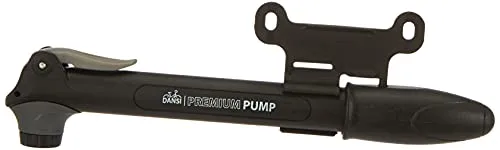 DANSI Unisex – Erwachsene Mini-Fahrradpumpe, mit austauschbarem Ventileinsatz und Halter, schwarz, 44303 Luftpumpe