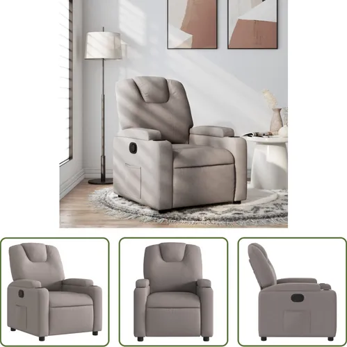 The Living Store Relaxsessel Taupe Stoff