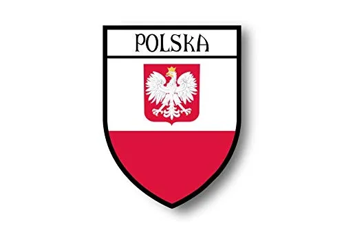 Akachafactory Aufkleber Sticker autoaufkleber Wappen Schild Flagge flaggen Fahne Polen r2