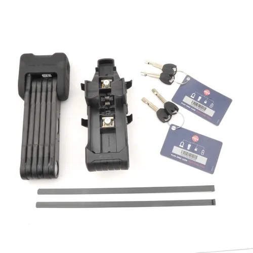 ABUS 6405/85 BK SH Faltschloss – Unisex Erwachsene - Fahrradschloss mit 5,5 mm starken Stäben und weicher Ummantelung zum Schutz vor Lackschäden, ideal für sicheres Parken Ihres Fahrrads.