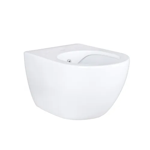 Creavit Design RimOff Hänge WC mit Dusch-Funktion - Wand-WC mit integrierter Bidet-Funktion für ein besonders hygienisches Erlebnis im Badezimmer. Ovales Design in Weiß, ideal für moderne Sanitäranlagen.