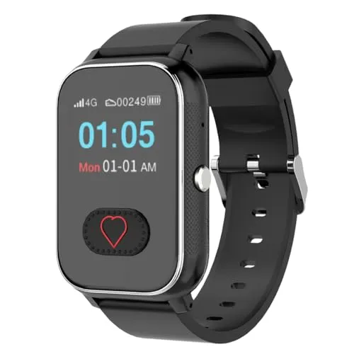 Notrufuhr NC96S Protect Plus - Sicherheit für Senioren - Smartwatch für Senioren mit Sturzsensor und 2-Wege-Sprachkommunikation. Schnelle Hilfe auf Knopfdruck, präzise GPS-Ortung und Vitalfunktionen zur Gesundheitsüberwachung.