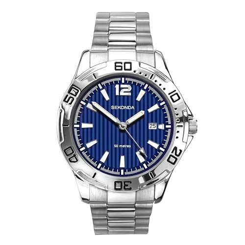 Sekonda 1170 Herren-Armbanduhr, blaues Zifferblatt, blau, Armband