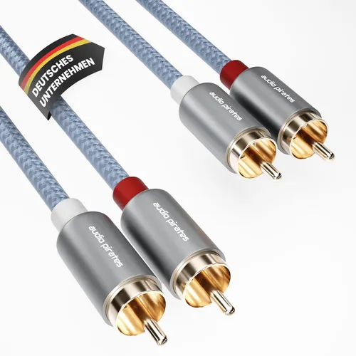 audio pirates Cinchkabel [1,0m 2-Pack] 2 x 2 RCA Subwooferkabel PF