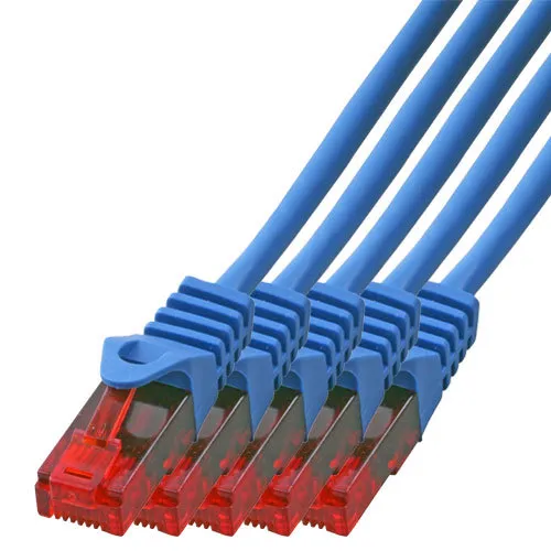 2m CAT.5 Gigabit Patchkabel Netzwerkkabel blau LAN Netzwerk Kabel CAT5 5 x