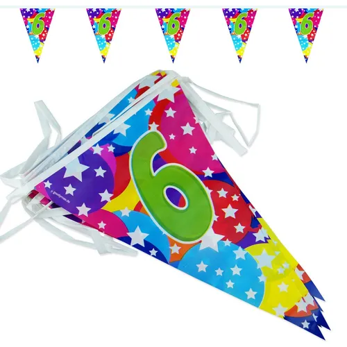 6. Geburtstag Wimpelkette 