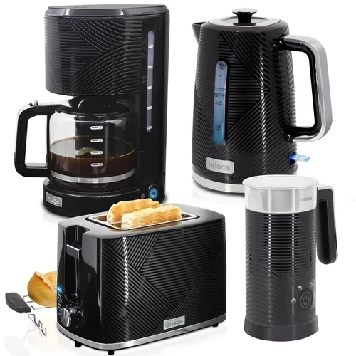 Elegance Set Toaster + Wasserkocher + Filterkaffeemaschine + Milchaufschäumer 22