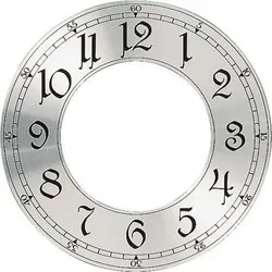 Selva Technik Wanduhr aus Aluminium mit arabischen Zahlen