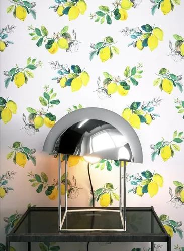 NEWROOM Zitronen Vliestapete in gelb von Newroom