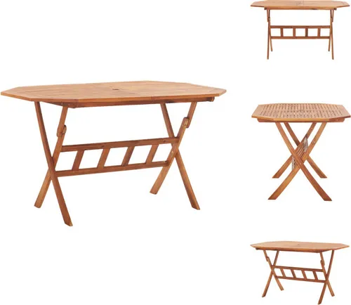 Gartentisch Klappbar 135x85x75 cm aus massivem Akazienholz