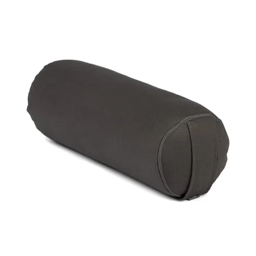 Bodhi Yoga Mini Bolster ECO - Nackenrolle aus 100% Bio-Baumwolle - Nackenrolle für Yoga und Meditation, individuell anpassbare Füllung aus Buchweizenschalen, waschbarer Bezug, ideal für maximalen Komfort und Unterstützung.