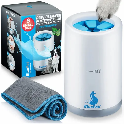 PfotenBlitz Pfotenreiniger für Hunde - Reinigung & Desinfektion – Praktischer Pfotenreiniger für Hunde bis 10 kg, sorgt für schnelle und sanfte Reinigung und weniger Dreck im Auto und Zuhause.