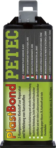 Petec Kunststoff-Klebstoff PLASTBOND, Kunststoffreparatur schwarz 98350