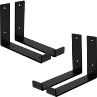 ML-Design Regalhalterung 4 Stück - Industrielles Metall Design - Regalträger & -stützen, L-förmig, robust und tragfähig bis 50 kg pro Paar, ideal für kreative DIY-Projekte und zur Schaffung von mehr Platz in jedem Raum.