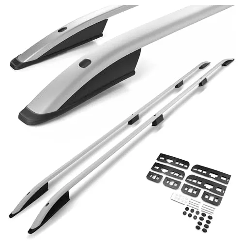 CHROMEMASTER | Dachreling Dachträger Kompatibel mit VW Transporter T5 L2 LANG 2003-2015; Zur Befestigung der Dachgepäckträger, Dachkörben, Dachboxen oder Dachfahrradträger; Konstruktion aus Aluminium