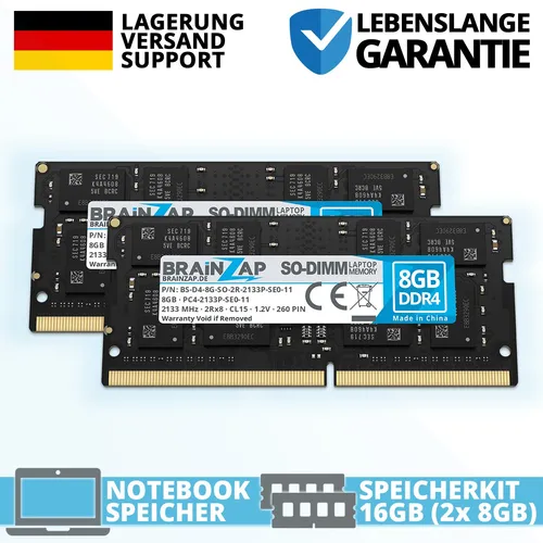 16GB (2x 8GB) DDR4 RAM PC4-2133P-SE0-11 SO-DIMM 2Rx8 1.2V CL15 Notebook Laptop