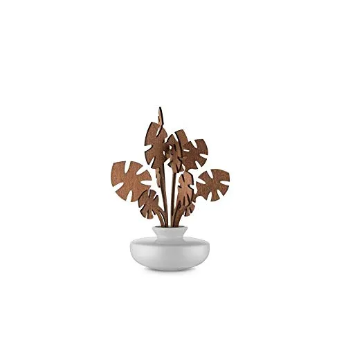 Alessi MW64 3S W Hmm Duft- Blattdiffusor aus Porzellan - Eleganter Duftdiffusor von Alessi, entworfen von Marcel Wanders. Ideal für stilvolle Raumatmosphäre, Teil der 5 Seasons Kollektion.