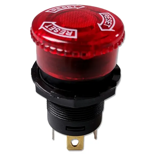 NOT-AUS Schalter 12V 24V Ø29mm IP56 beleuchtet Sicherheitsschalter Einbau 21A