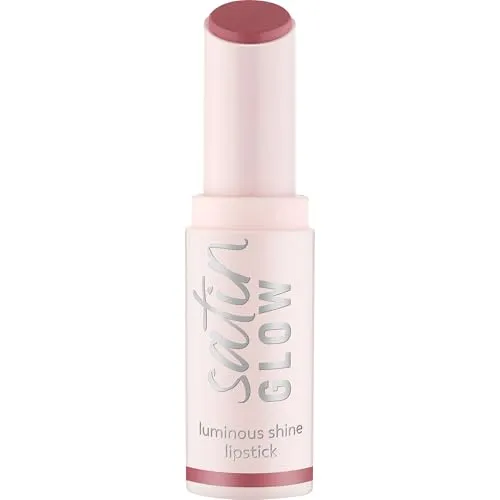 essence satin GLOW luminous shine lipstick, Nr. 03, Rot, strahlend, farbintensiv, vegan, ohne Parabene, ohne Mikroplastikpartikel, Nanopartikel frei, 1er Pack (3.5g)