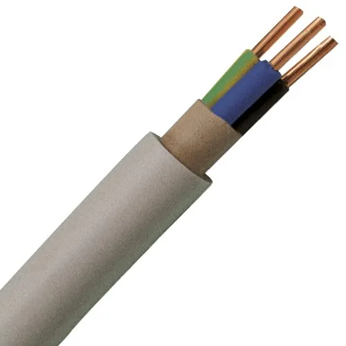 Kopp 153125003 Mantel-Leitung NYM-J, 3 x 2.5 mm², 25 m, grau - Elektrische Leitung für flexible Installation in trockenen und feuchten Umgebungen, ideal für Unterputz- und Betonanwendungen, hohe Temperaturbeständigkeit bis 70°C.