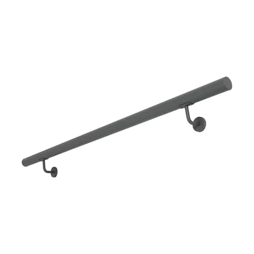 V2Aox Handlauf Treppengeländer 50-200 cm Anthrazit - Robuster Wandhandlauf mit individueller Längenanpassung von 50 bis 200 cm. Ideal für sichere Unterstützung beim Treppensteigen und für den täglichen Einsatz.