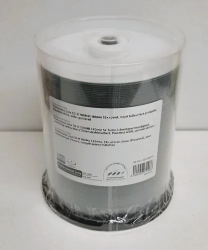 MediaRange Prof.Line CD-R 700MB/80min Weiß 100 Stück - Rohlinge für perfekte Archivierung, hochwertige Beschichtung für optimale Druckergebnisse und zuverlässige Speicherung.