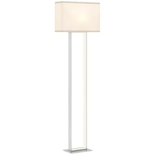 HOMCOM LED Stehlampe mit Leinen-Lampenschirm - Elegante Stehlampe im minimalistischen Design mit drei Beleuchtungsmodi und dimmbarer Helligkeit. Ideal für Wohnzimmer und Schlafzimmer, sorgt für eine warme Atmosphäre.