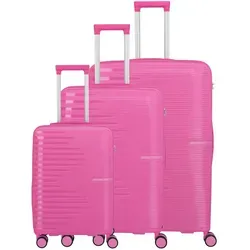 Travelite PACIFIC 3-tlg. Trolleyset L/M/S in pink von travelite