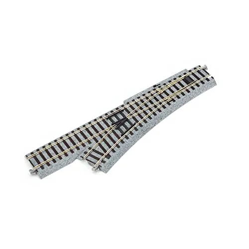 KATO H0 Unitrack 2-840 Weiche, links 246mm - Gleismaterial für Spur H0 mit stabiler, maßstäblicher Gleisbettung – ideal für mühelosen Aufbau und Abbau von Modellbahnanlagen.