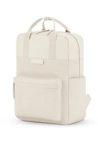 Kapten & Son Bergen Pro Daypack in Sandstone - Einheitsgröße - Veganer Rucksack mit ergonomischem Tragesystem und wasserabweisendem Tech-Material, ideal für Alltag und Reisen, inklusive gepolstertem Laptopfach.