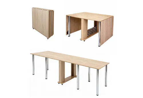 Rodnik Esstisch Familia, klappbarer 5-in-1 Multifunktionstisch mit Rollen - Der Rodnik Esstisch Familia ist ein platzsparender 5-in-1 Multifunktionstisch, ideal für kleine Räume. Mit seinen 5 Nutzungspositionen und 4 Rollen lässt er sich flexibel einsetzen und mühelos bewegen.