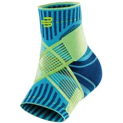 Bauerfeind Fußbandage Sports Ankle Support links, blau|bunt XS - Bandagen für den linken Fuß, atmungsaktive Unterstützung bei Sportarten wie Fußball und Tennis, ideal für Verletzungsprävention und Stabilität.