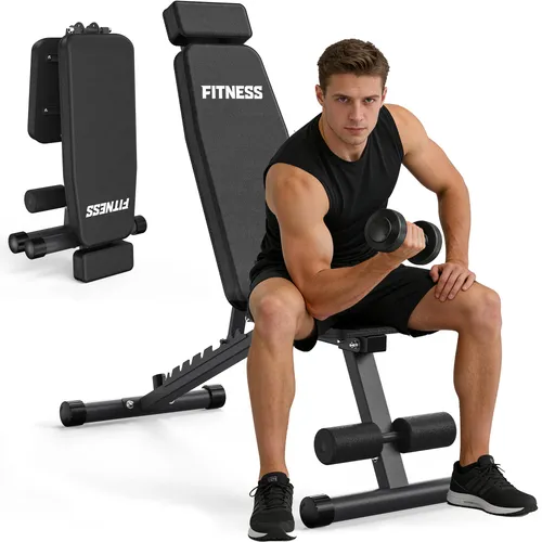 VOWVIT Faltbare Hantelbank für das Home-Gym
