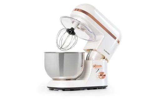 Klarstein Küchenmaschine mit Kochfunktion 2000 W - Küchenmaschine mit 5,2 l Edelstahl-Schüssel und 6 Rührstufen, ideal für vielseitige Koch- und Backanwendungen.