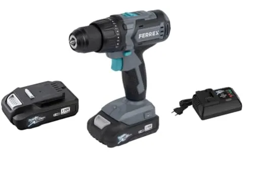 FERREX 20V Li-Ion Akku-Bohrschrauber mit Akku und 20V Ladegerät im praktischen Koffer